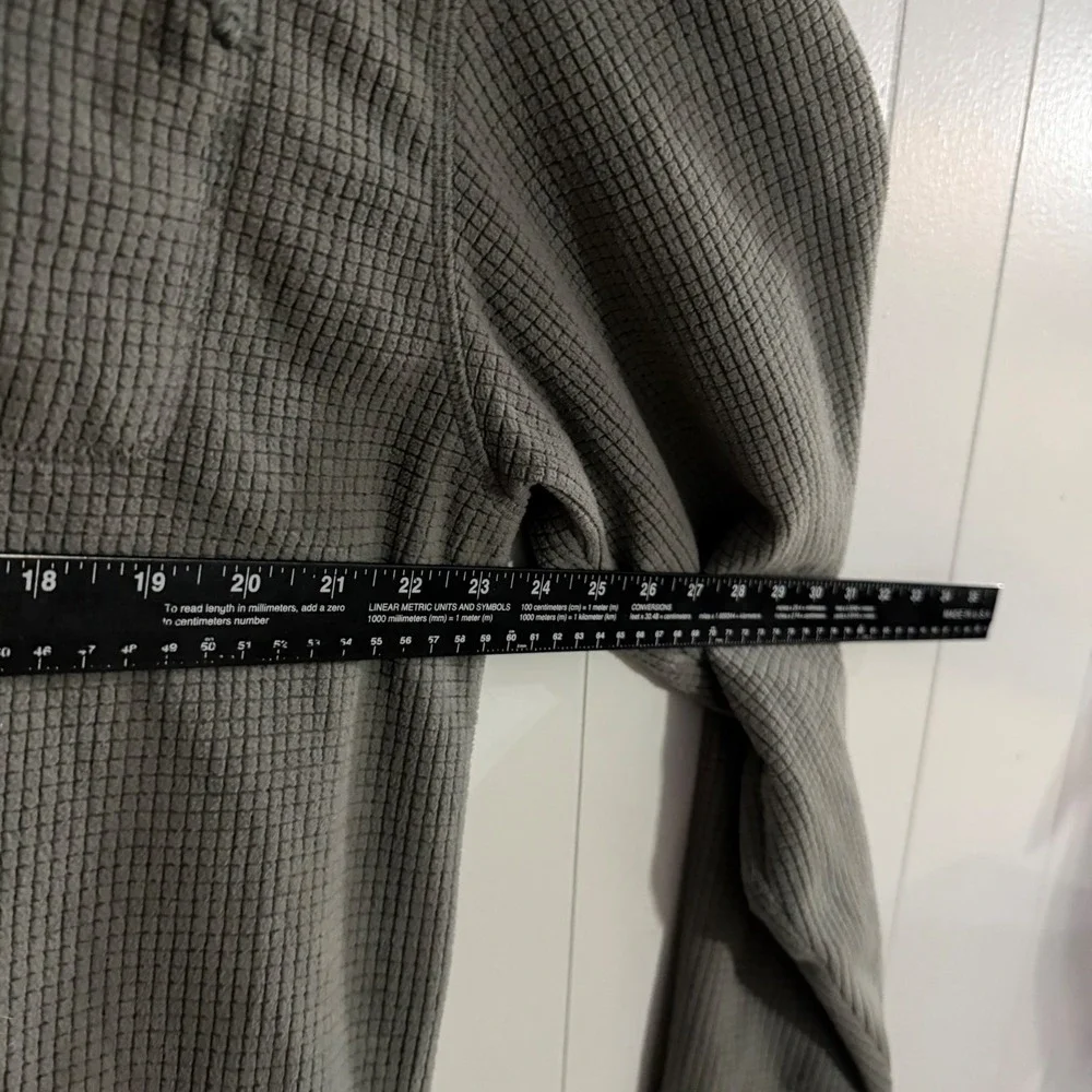 Orvis‎ Trout Bum Quarter Zip Fleece Mens Large Gray Waffle Grid Pullover